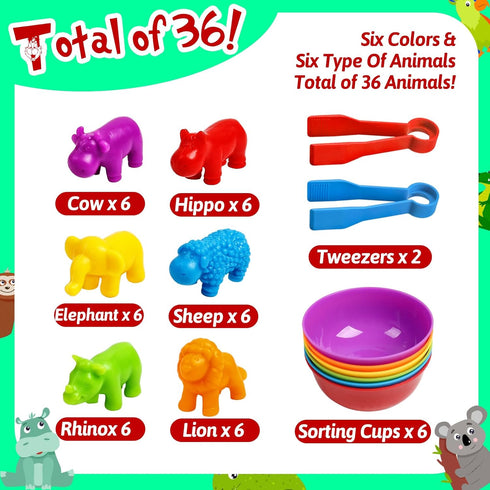 Counting Dinosaurs Toys with Matching Games, Sorting Bowls, Learning Activities for Preschool Kids 3-5 Years