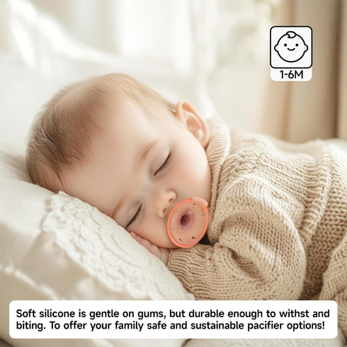 0-6 0-3 Garkoko Baby Pacifiers Months One-Piece Pacifiers Months BPA-Free Lightweight Soft Silicone Newborn Pacifier