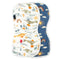 Bebe au Lait Classic Muslin Baby Burp Cloth Set, Narwhal and Hello Sunshine Designs