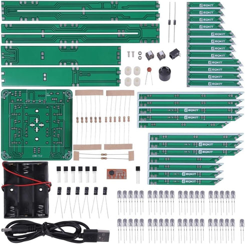 MiOYOOW 3D RGB Christmas Tree Led DIY Kits - Music Flashing LED Circuit Electronic Assemble