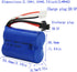 2 Pack 7.4V 1100mAh 8.51Wh SM-2P 2 H101 H103 2 Blomiky Li-ion Rechargeable Battery with Plug and Charger Cable fit