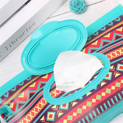 linenb 10pcs 24 13.5cm(C-12) Travel Wipes Case Snap Strap Portable Baby Wet Wipes Bag Tissue Box Container Easy-Carry
