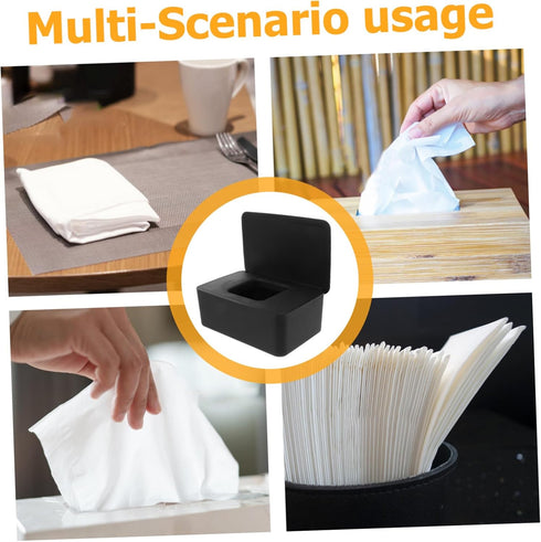 HEALLILY Wet Wipes Storage Box Wipe Box Cover Lid Plastic Face Towel Holder Easy Access Sturdy Construction