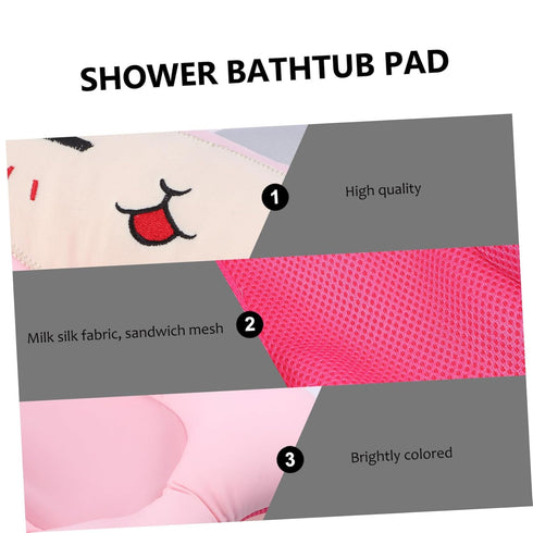 Totority Bathtub Mat Non Slip Bath Seat Support Soft Mesh Cushion for Newborns Comfortable Shower Pad Skin Friendly