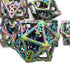 ARUOHHA Rainbow Hollow DND Dice Set, 7PCS Metal Polyhedral Dice for Dungeons and Dragons with Gift Box D20 D12 D10 D8