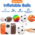 5 Pack Sports Balls Set for Kids with Bag, Includes Football, Soccer, Basketball, Baseball, Volleyball Toys