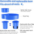 Kids Car Seat Tray, Travel Snack Tray with Cup Holder for Toddler, Stroller Must Haves - Blue