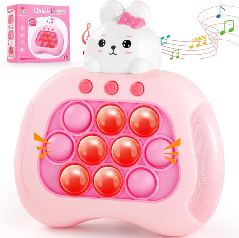 Ueghz Easter Bunny Fidget Toy,Easter Basket Stuffers Quick Fast Puzzle Push Game Pop