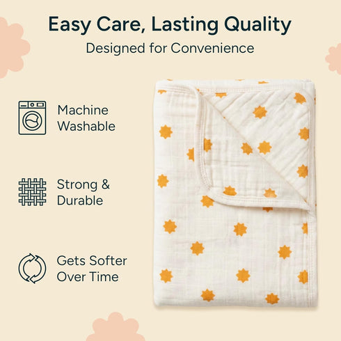 100% 30" 30", Pack 2 Hands-Free Hooded Towel - Organic Premium Muslin Cotton, x Ultra-Absorbent, Soft, Breathable