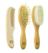Baby Hair Brush and Comb Set for Newborn, Wooden Brush with Soft Goat Bristles, Baby Grooming Kit by Stone & Clark
