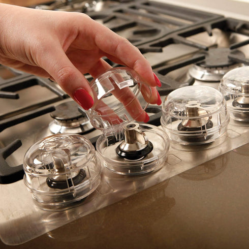 Rocky Mountain Goods Stove Knob Safety Covers for Baby/Kids/Pets, 5 Pack Heat Proof Covers for Oven/Stove
