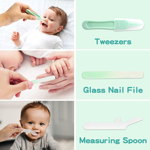 Trimmer Set (20 Baby Grooming Kit, Electric Safety Nail Baby Nursery KitInfant Safety Care with Hair Brush Comb Nail
