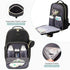 Backpack, Lozenge-Black LOVEVOOK Diaper Bag Quilted Baby Bag with Changing Pad & Pacifier Holder, Waterproof Travel