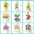 JMBricklayer Flowers Succulents Botanical Collection Building Sets, Creative Flowers Building Project for Adults