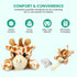 Detachable Pacifier Holder Silicone Pacifier with Stuffed Animal Removeable Baby Pacifier Holder for Cuddling