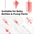 LEQXGO 7-in-1 Set Travel Baby Bottle Cleaner Kit, Baby Bottle Brush with Case for Breast Pump Parts, Bottle Washing Kit