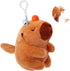 Cute Capybara Plush Toy with Shaking Tail Mini Capybara Keychain Stuff Animal