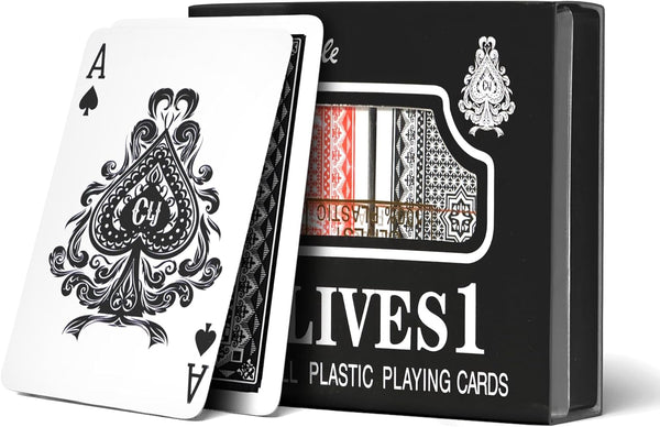 Olives 1 Playing Cards - 2 Pack of Waterproof Standard Poker Cards, Large Premium Joker Cards