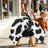 Dalzium Black and White Cow Print Car Seat Cover Baby, Carseat Canopy Cover for Girl Boy, Breathable Baby Carrier Cover