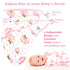 Baby Swaddle Blanket Wrap, Organic Cotton 3-Pack, Newborn Swaddles 0-3 Months, Hearts-Flowers Design