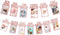 Newmemo 1st Birthday Photo Banner, Baby to 12 Months Rose Gold Milestone Safari Jungle Decor