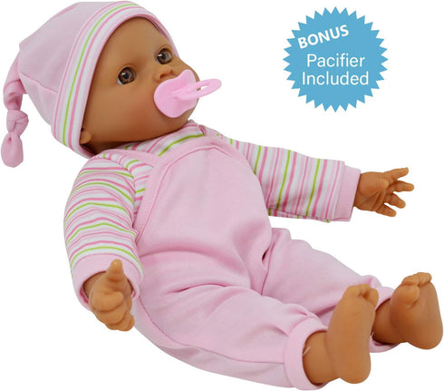 12" The New York Doll Collection Sweet Hispanic Twin Dolls Play Baby Dolls - Doll Pacifier Included