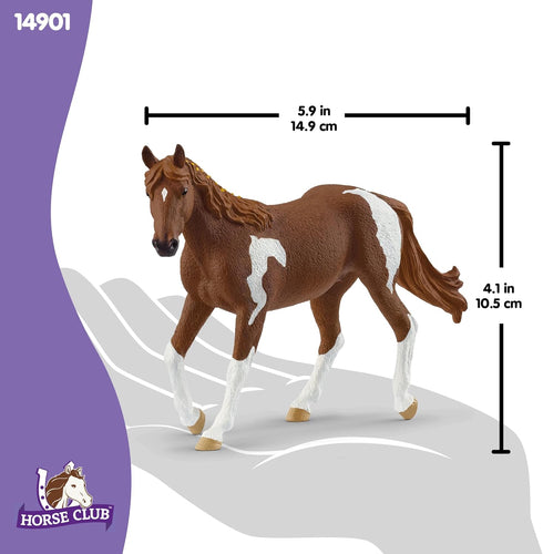 6" 5+ 14901 Schleich Horse Club - Paint Horse Mare - Hand-Painted Collectable, Realistic Toy Horse Figurine for Girls