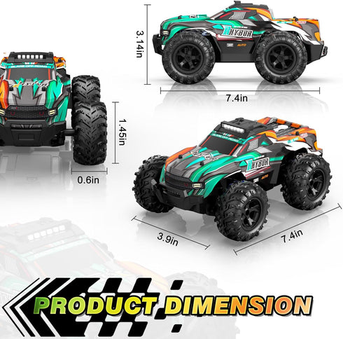 1:16 4-7 8-12 BLUEJAY Remote Control Car, All Terrain High Speed RC Cars Truck for Boy, Rechargeable Monster RC Truck