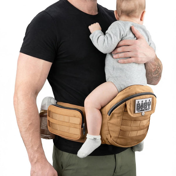 Dinictis Baby Hip Carrier for Dad, Ergonomic Waist Carrier with Hip Seat