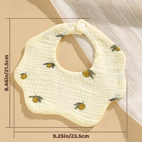 Unisex Muslin Baby Drooling Bibs - Soft & Absorbent Multi-Layer Bibs for Drooling and Teething Boys and Girls