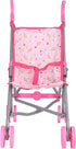 Dream Collection Doll Stroller - Metal Fold Up and Down Umbrella Stroller for Pretend Play, Pink