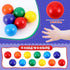 Bucherry 12 Pcs Montessori Wooden Balls, 1.8 Inch Educational Counting Toy, Replacement Ball for Preschool Learning