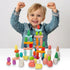 48 PCS Wooden Sorting Stacking Rocks Stones - Sensory Toddler Toys Learning Montessori STEM Building Blocks Game for