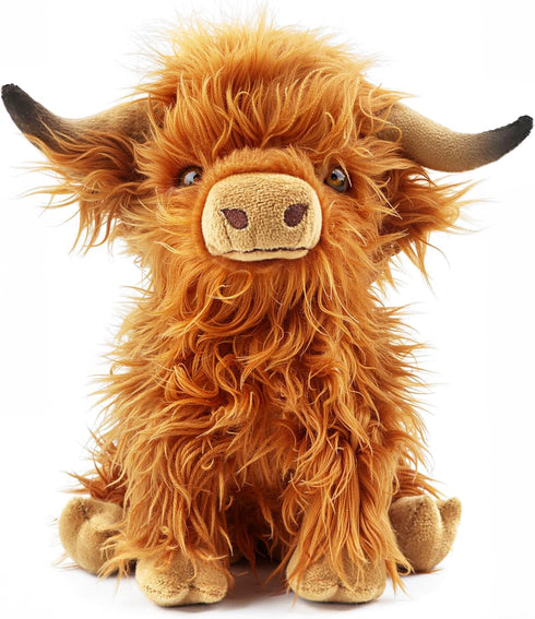 FSUGT Highland Cow Stuffed Animal Toy, Adorable Highland Cow Plush, Scottish Cow Plush
