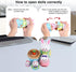 Yoption 5Pcs Russian Matryoshka Dolls, Handmade Wooden Rabbit Bunny Nesting Dolls Set for Kids Christmas Gift