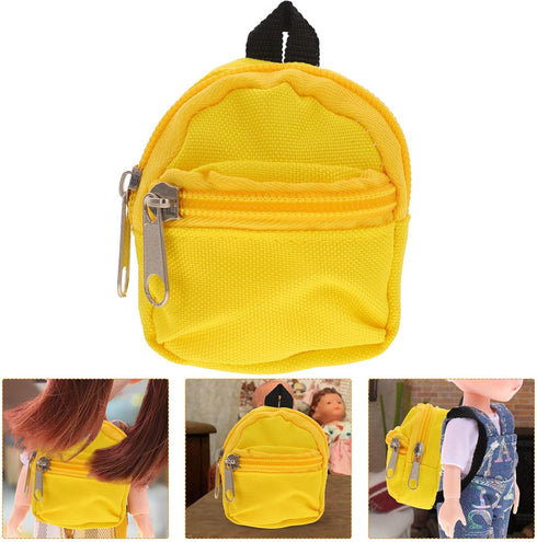 ibasenice Mini Doll Bag, Miniature Doll Backpack Accessories for Dressing & Costumes