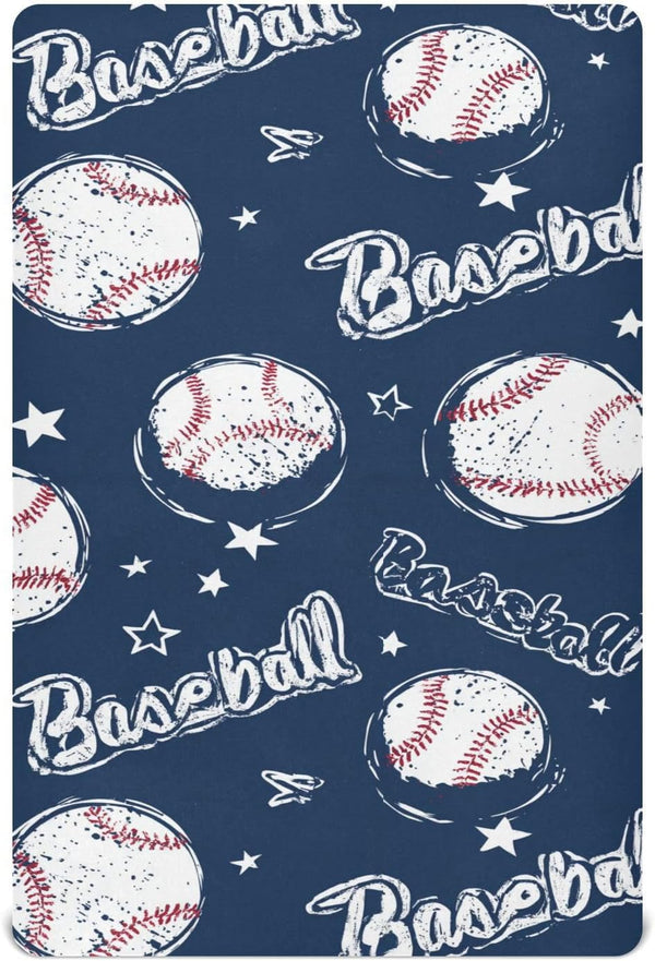 Baby Crib Sheet Star Baseball Sport Crib Mattress for Boys and Girls