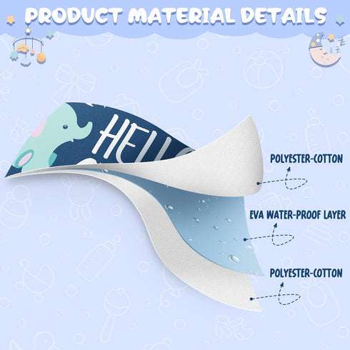 7-Pack Cotton Waterproof Baby Bibs - Perfect for Feeding