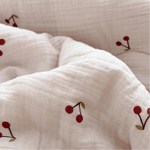 47"x59", BuLuTu Crib Bedding Duvet Cover for Boys Girls Cotton Muslin Baby Crib Duvet Cover Nursery Bed Decoration