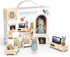 SPEEDY MONKEY Cozy Dollhouse Living Room Playset with Bunny Miniature FSC Wooden