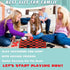3 in 1 Giant Checkers Game Set with 24 Checkers, Reversible Rug, Indoor & Outdoor Activity for Kids or Adults