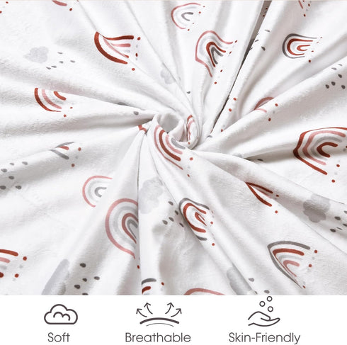 David's Kids Minky Baby Blanket for Boys & Girls, 40x50 Inches, Soft Lightweight Micro Fleece with Dotted Backing