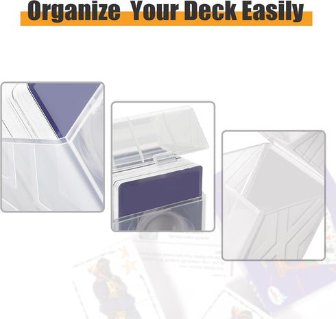 Trading Card Case Kit with 12 Deck Boxes for 2200+ Cards, Card Game Organizer Compatible with TCG, Sports Cards,