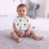Maiwa 6 Pack Waterproof Cotton Baby Bibs for Girls and Boys for Drooling and Eating with Snaps