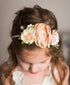 Baby Girl Floral Headbands - 3pcs Handmade Nylon Headband Flower Crown, Newborn Toddler Hair Accessories