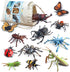Volnau 12PCS Bug Toys Figurines Insect Animal Figures for Kids Toddlers Educational Decorations Bee Beetle Mantis