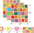Wooden Puzzles for Toddlers 1-5 Years Old, Alphabet, Number, and Shape Educational Learning Toys Set