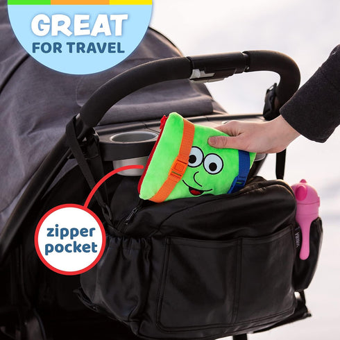 Buckle Toys - Buster Square - Learning Activity Toy - Develop Fine Motor Skills and Problem Solving - Easy Travel Toy