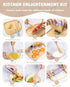 Biticolor Set 15PCS Wooden Kids Cooking Montessori Kit - Real Toddler Kitchen Tools & Baking Utensils - Cooking Kit