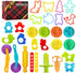 Yunerkita 29PCS Play Dough Tools Set, Kids Clay Molds Kit with Animal Letters